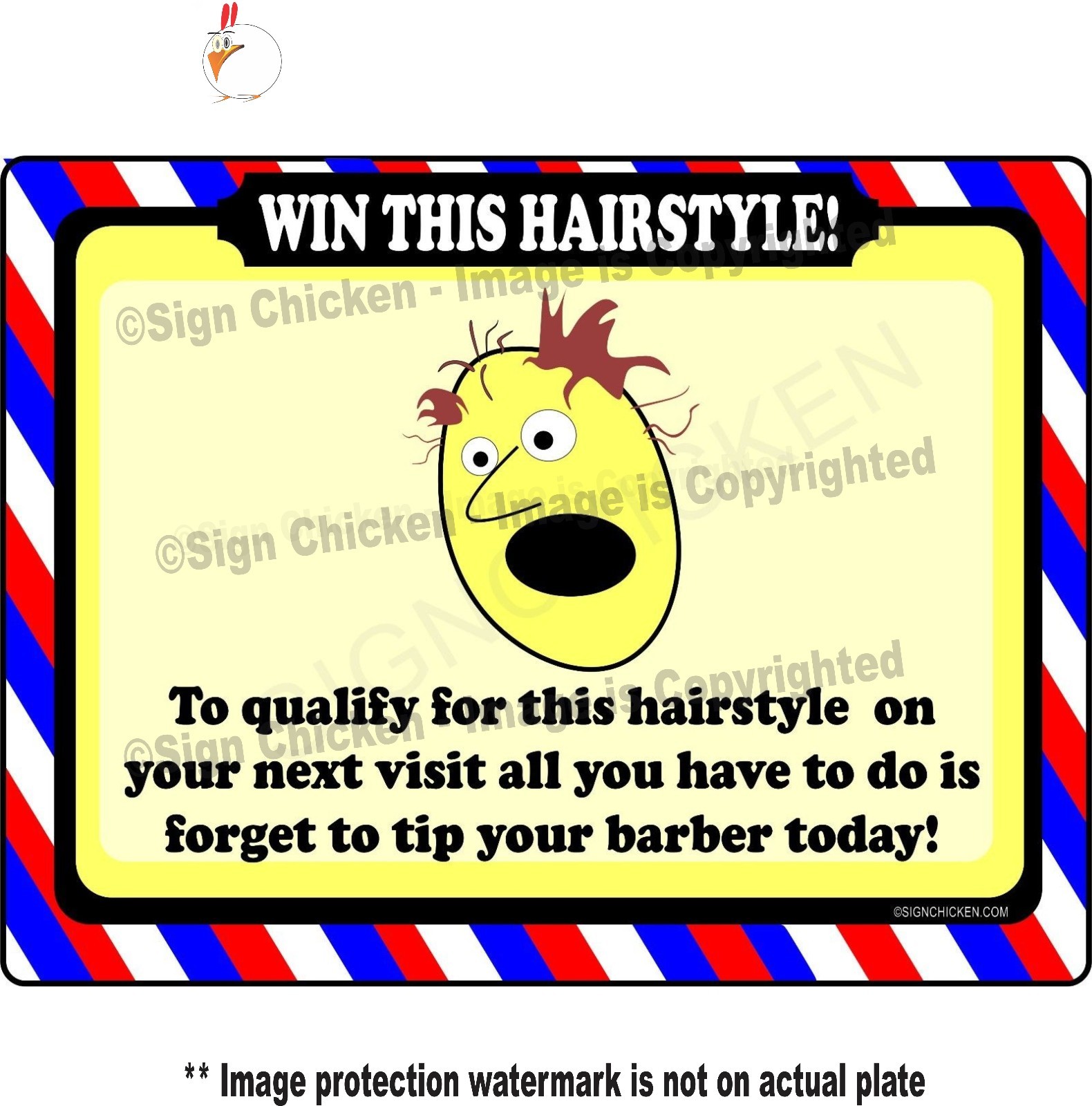 BARBER SHOP SIGN -WIN THIS HAIR – BARBER SUPPLIES, BARBER CHAIR, SALON,SUPPLIES
