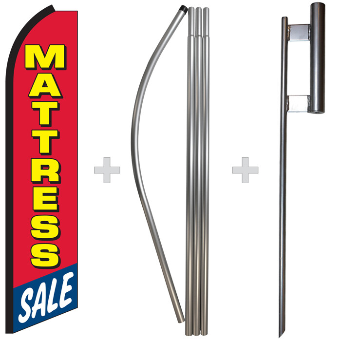 Mattress Sale 15&prime; Tall Swooper Flag & Pole Kit Feather Super Banner