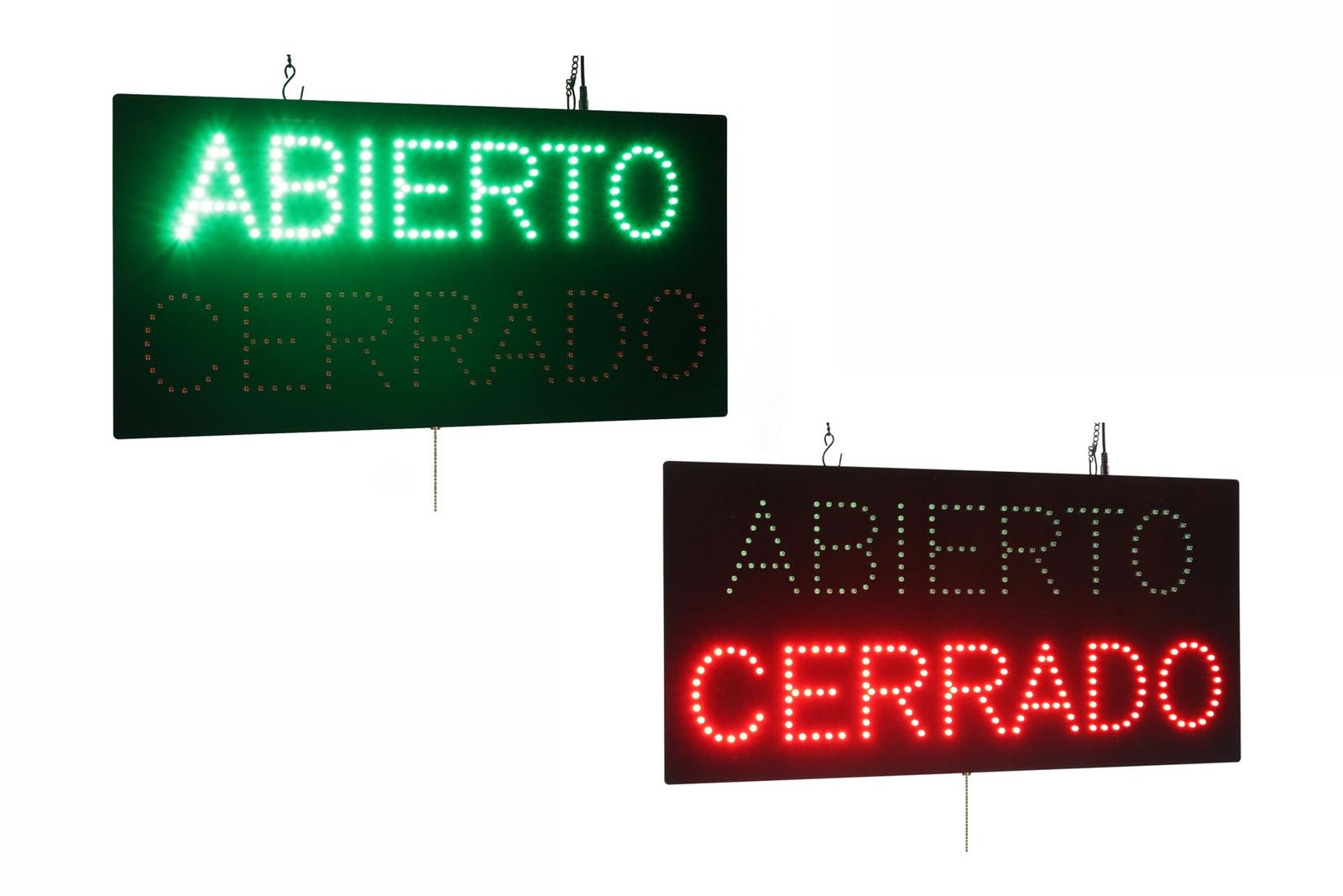 Abierto Cerrado Sign, 24&Prime;x12&Prime;, 60x30cm, , LED, Neon, Florescent, Signage, Sig…