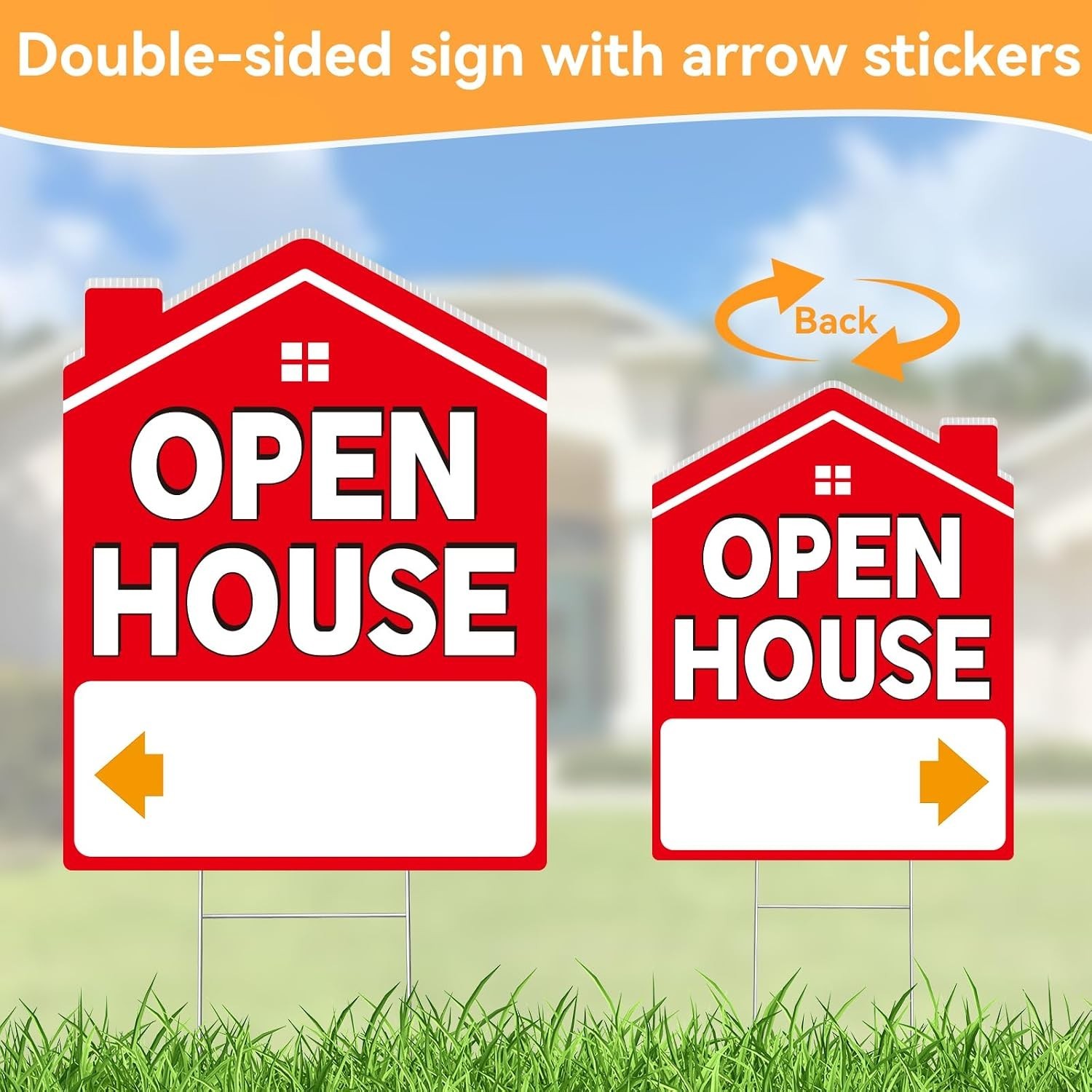 Open House Signs for Real Estate 5 Pack, 17&Prime;x13&Prime; Open House Sign Double Sided…