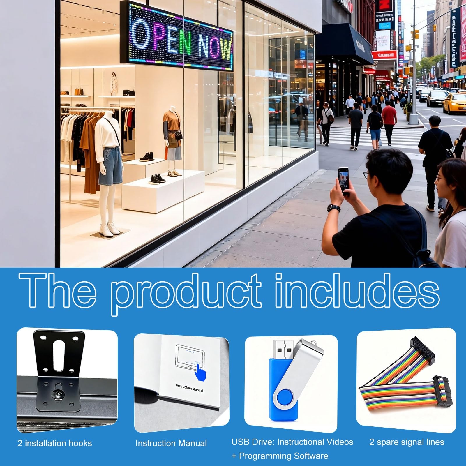 ZONTRONCM P10(40&Prime; * 14&Prime;) Outdoor Programmable Scrolling Led Sign Digital For …