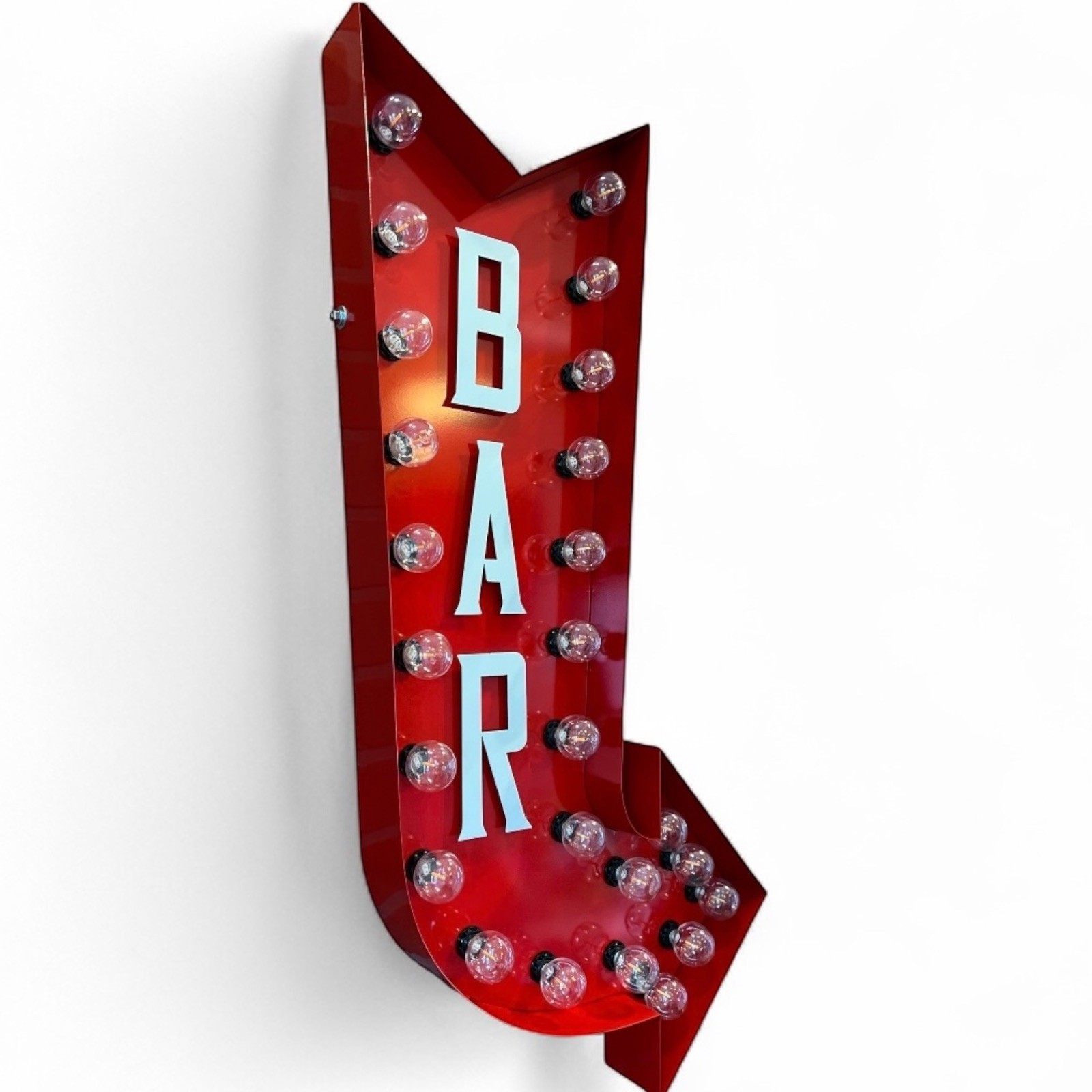 Custom Lettering Bar Arrow, Marquee Arrow, Wall Hanging Sign, Retro Bar Sign