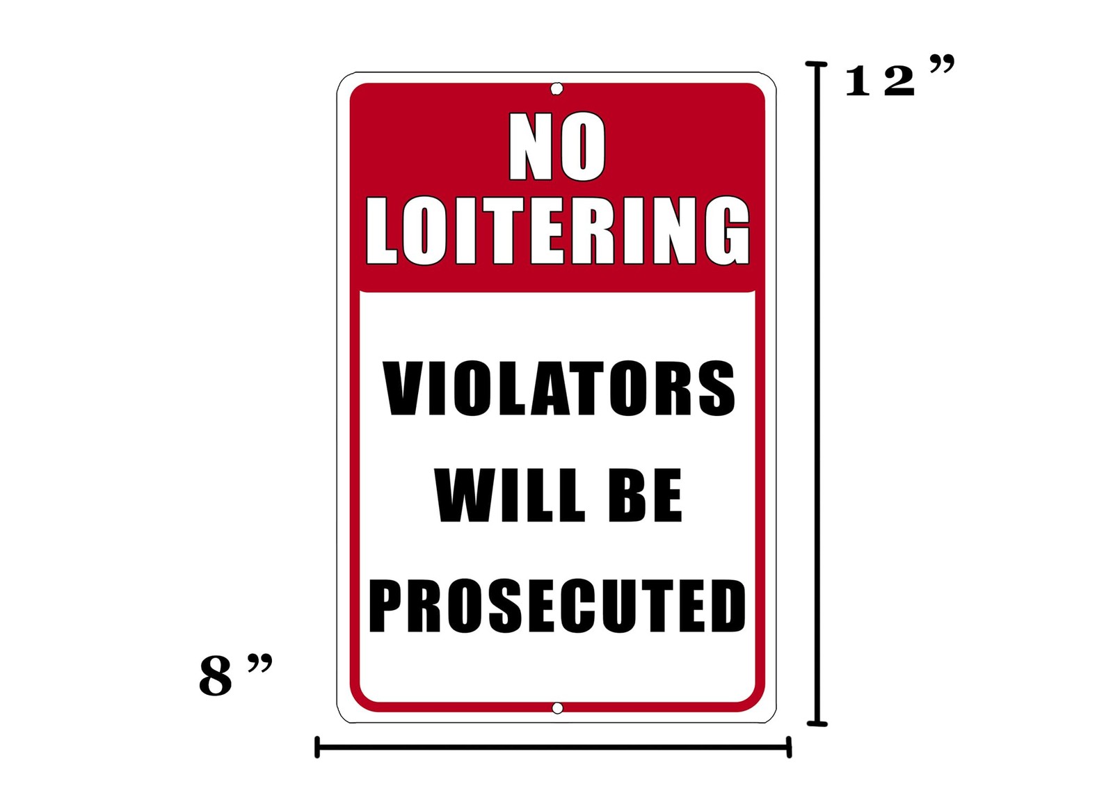 Rogue River Tactical No Loitering Metal Tin Sign Business Retail Store Home L…