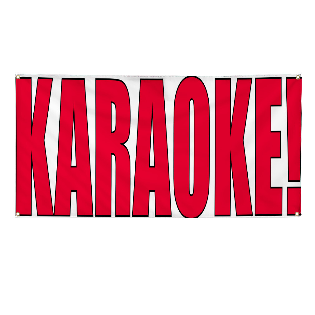 Vinyl Banner Multiple Sizes Karaoke! Outdoor Advertising Printing Lifestyle