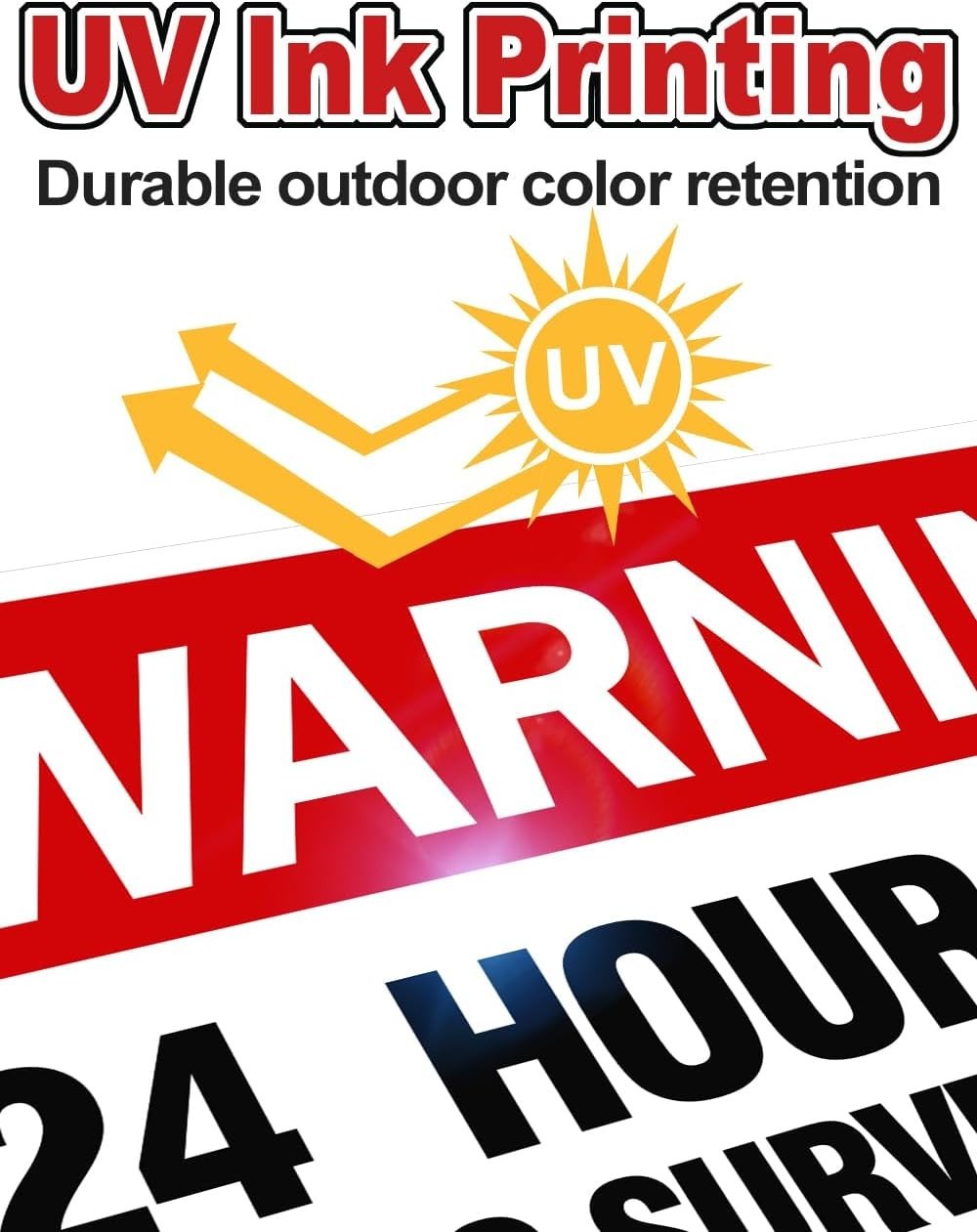 4 Pack Video Surveillance Signs, 12&Prime;x 8&Prime; Aluminum Camera Signs, CCTV Security