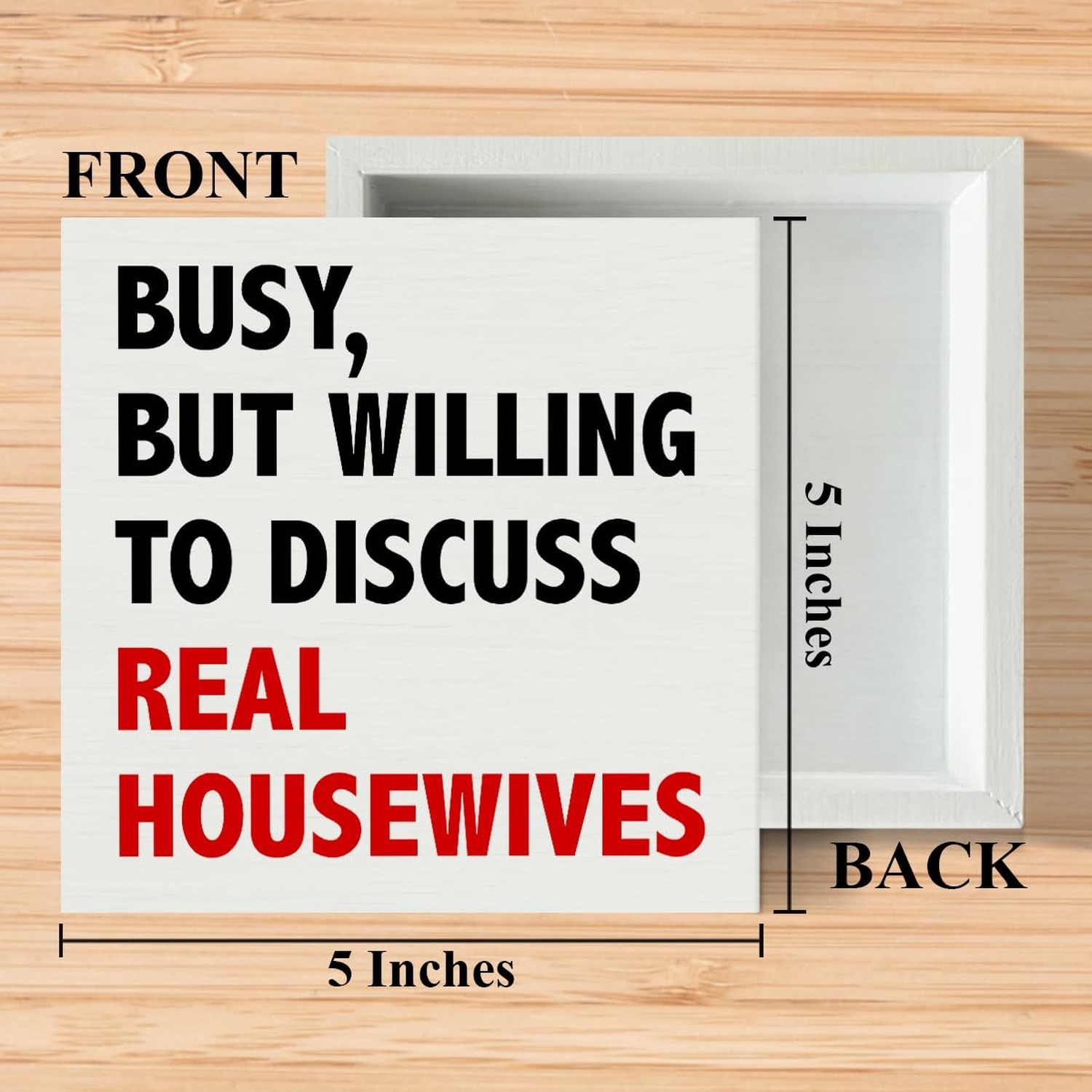 Funny Office Desk Decor Sign – Cubicle Funny Decor Wooden Box Sign Gag Gift f…