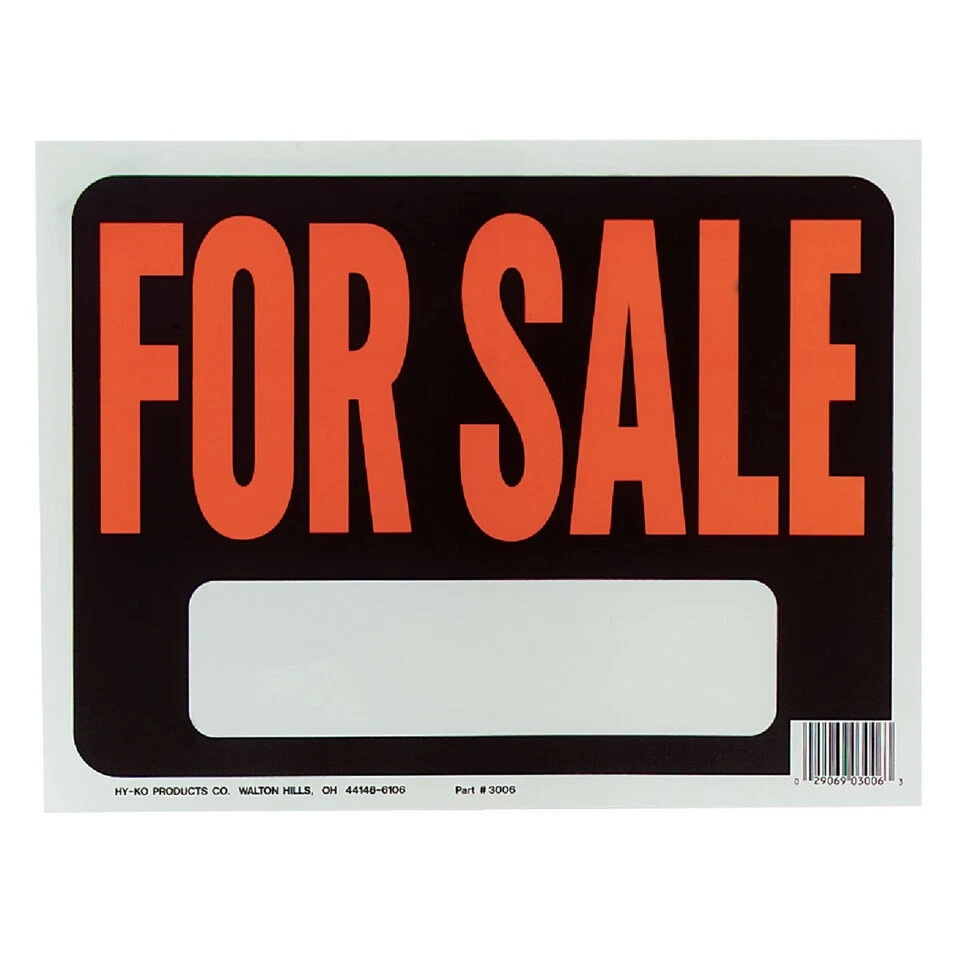1200 PK FOR SALE Sign 9&Prime;x12&Prime; Weatherproof Plastic – Cars, Property, Garage sales