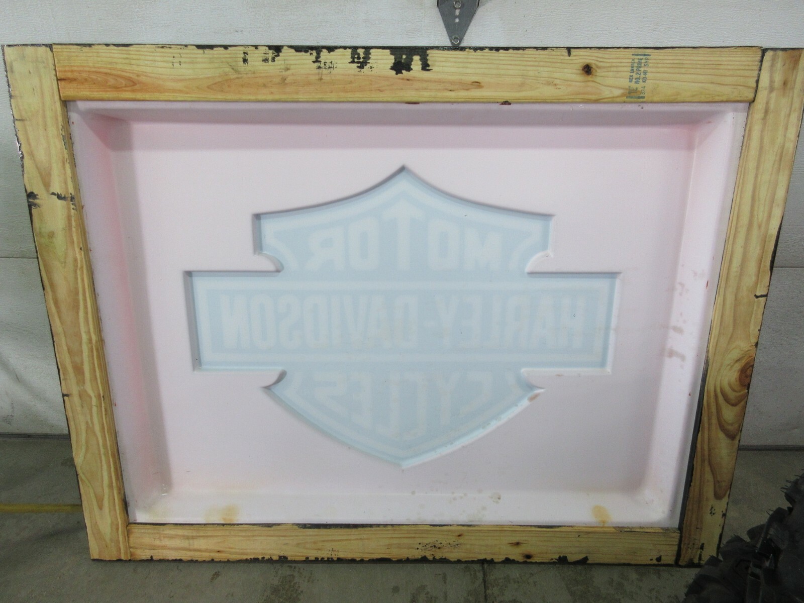 VINTAGE RARE TRUE HARLEY DAVIDSON DEALER SIGN 48 X 36 INCHES GARAGE MAN CAVE ART
