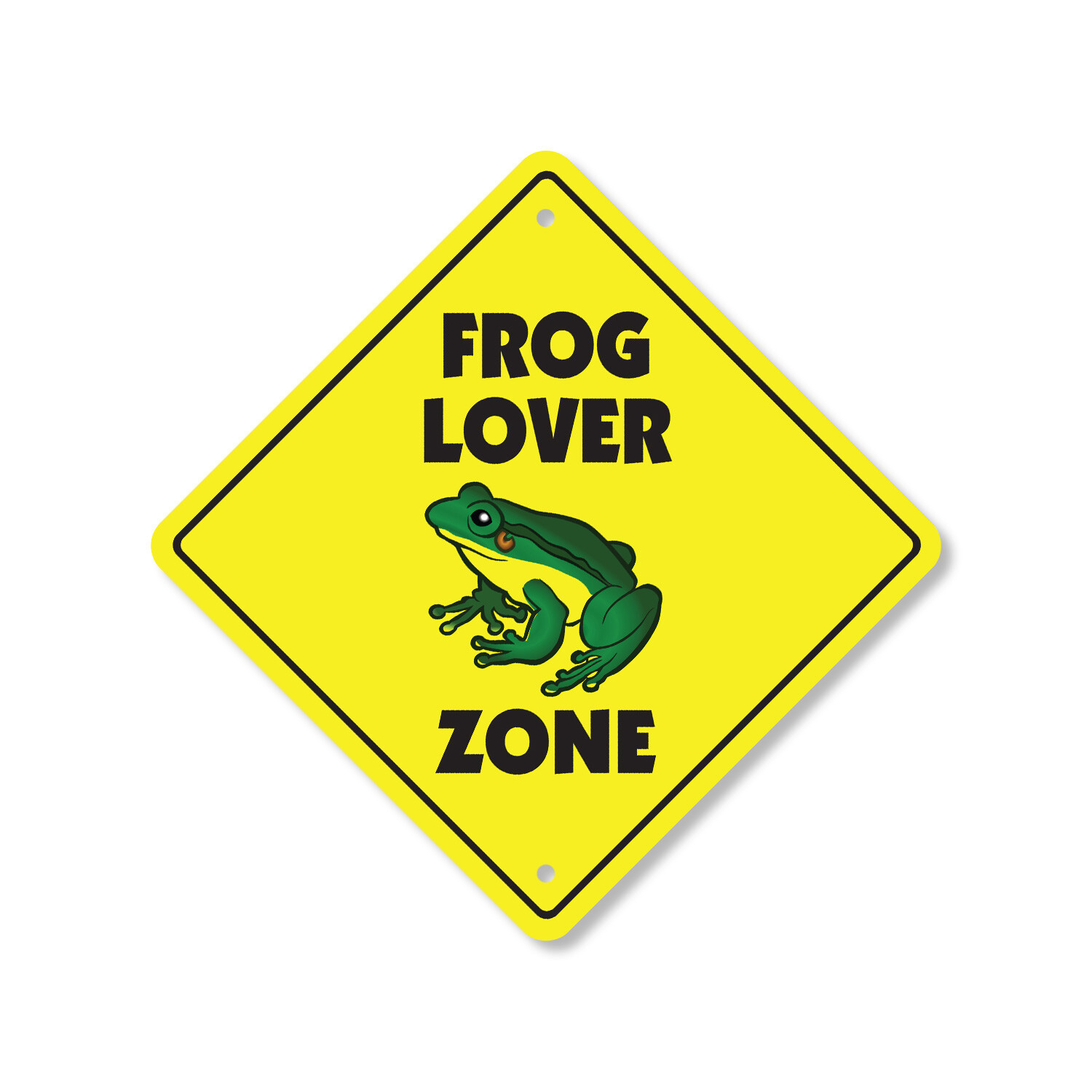 Frog Lover Plastic Street Sign Crossing Xing Gift Novelty Funny
