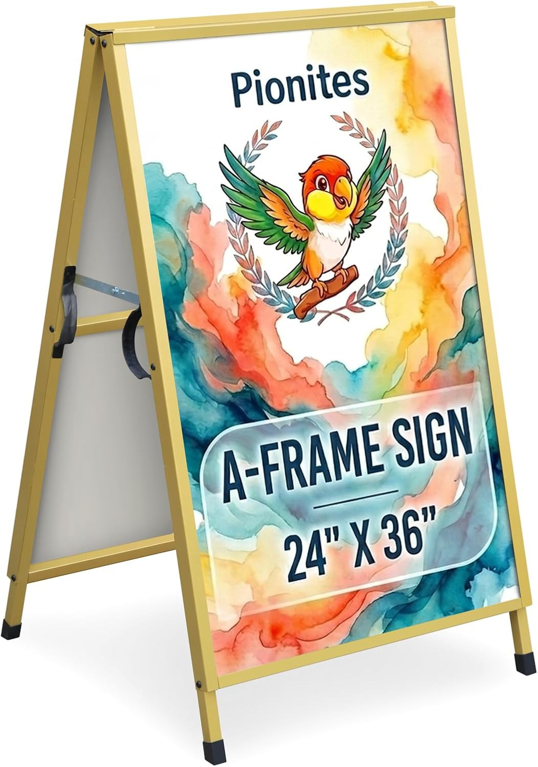 Heavy Duty Slide-In Folding a Frame Sign Sidewalk Sign 24X 36 Inch Steel Metal D