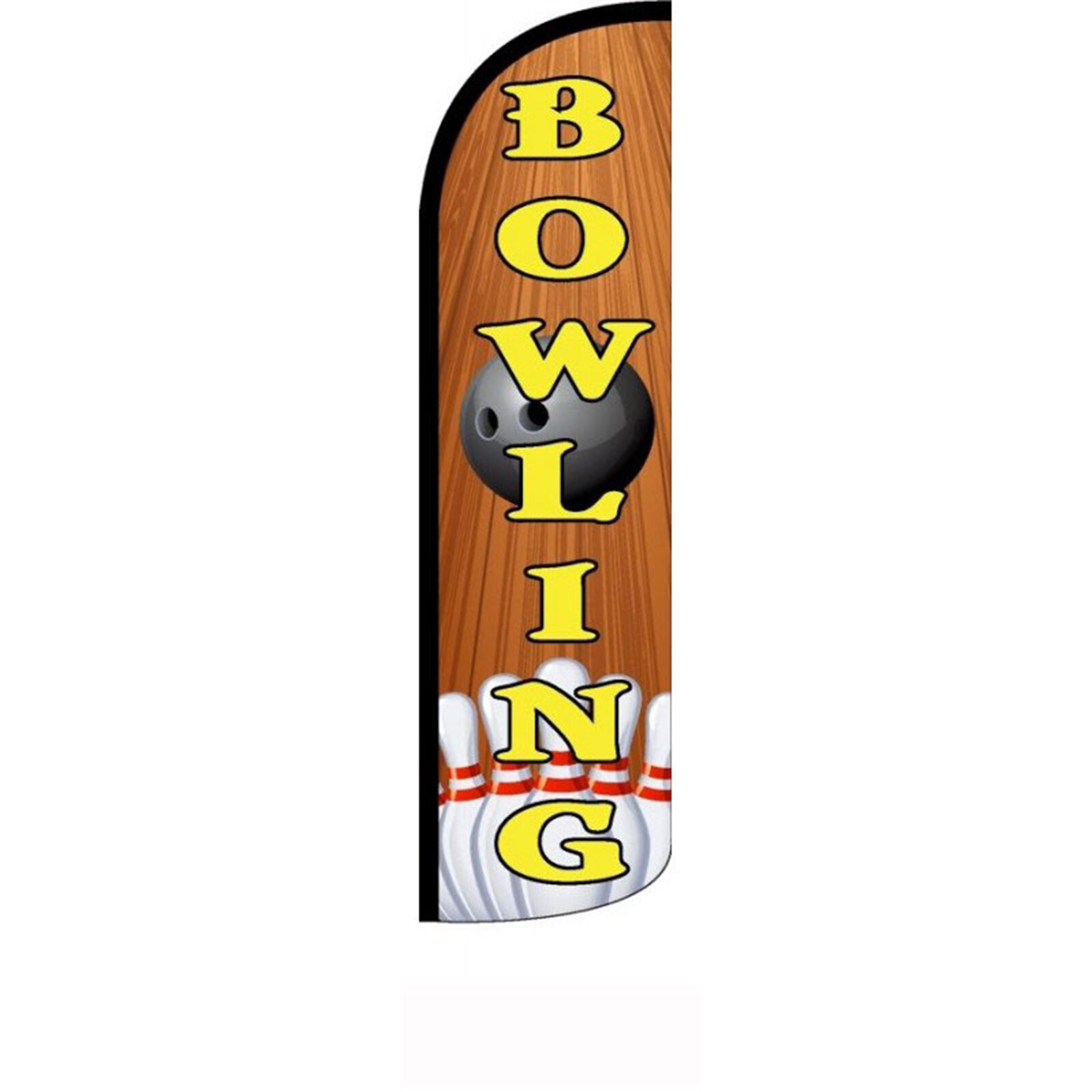 Bowling 2 1/2 ft X 11 1/2 ft Windless Swooper Flag