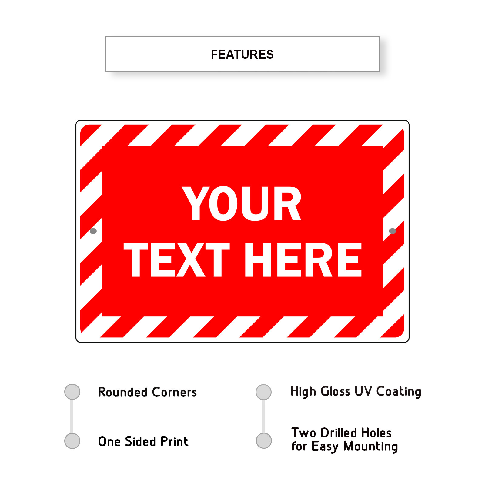 Custom Sign Your Text Wording Sign Personalized Text Notice Aluminum Metal Sign