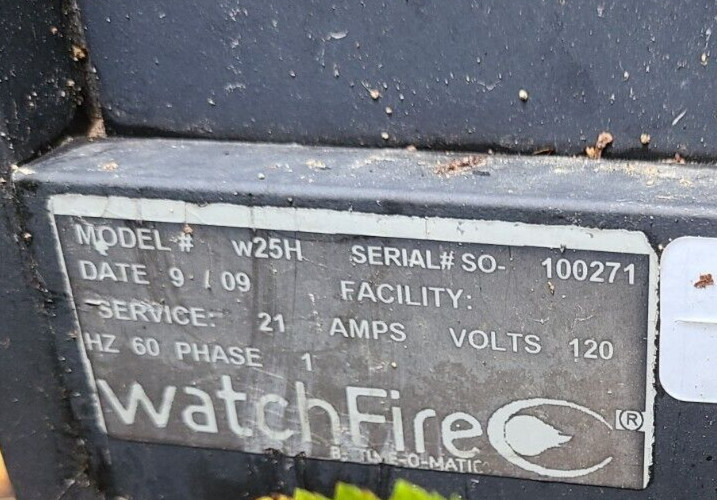 Full Color WatchFire Digital Sign 53654-03, Model w25H, 16&Prime; x 8&Prime; 19mm Module