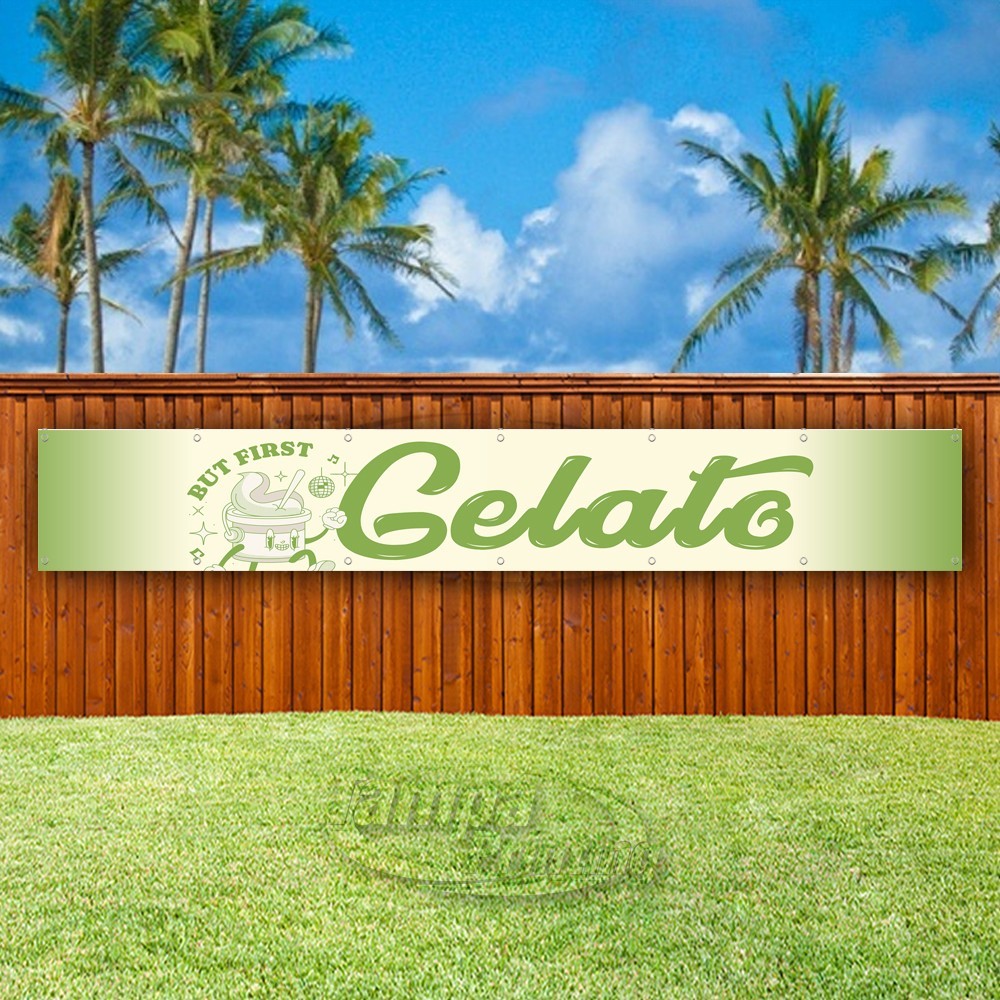GELATO Advertising Food Dessert Ice Cream Vinyl Banner Flag Sign USA XL02138