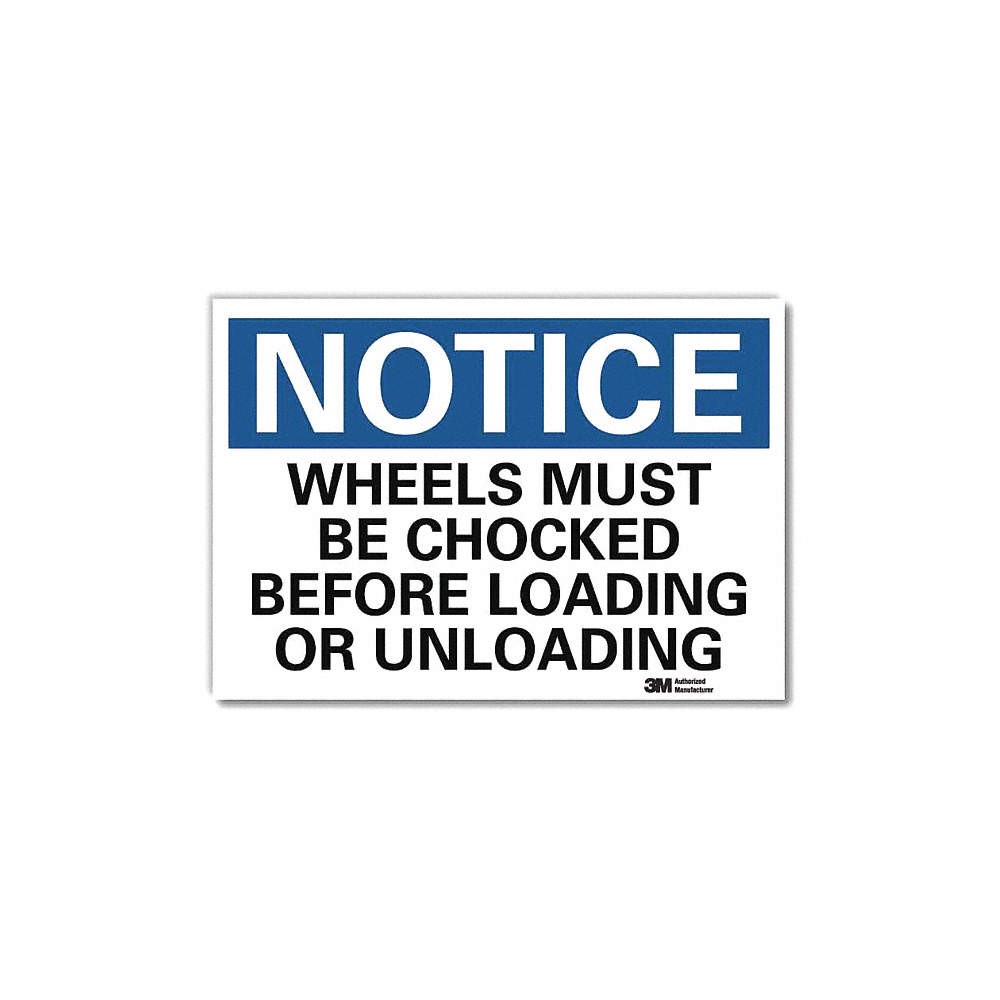 LYLE U5-1627-RD_14X10 Notice Sign,10inx14in,Reflctv Sheeting 34JZ23