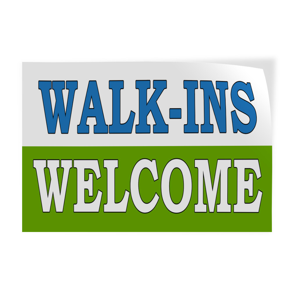 Decal Stickers Walk-Ins Welcome Business Advertisement Vinyl Store Sign Label