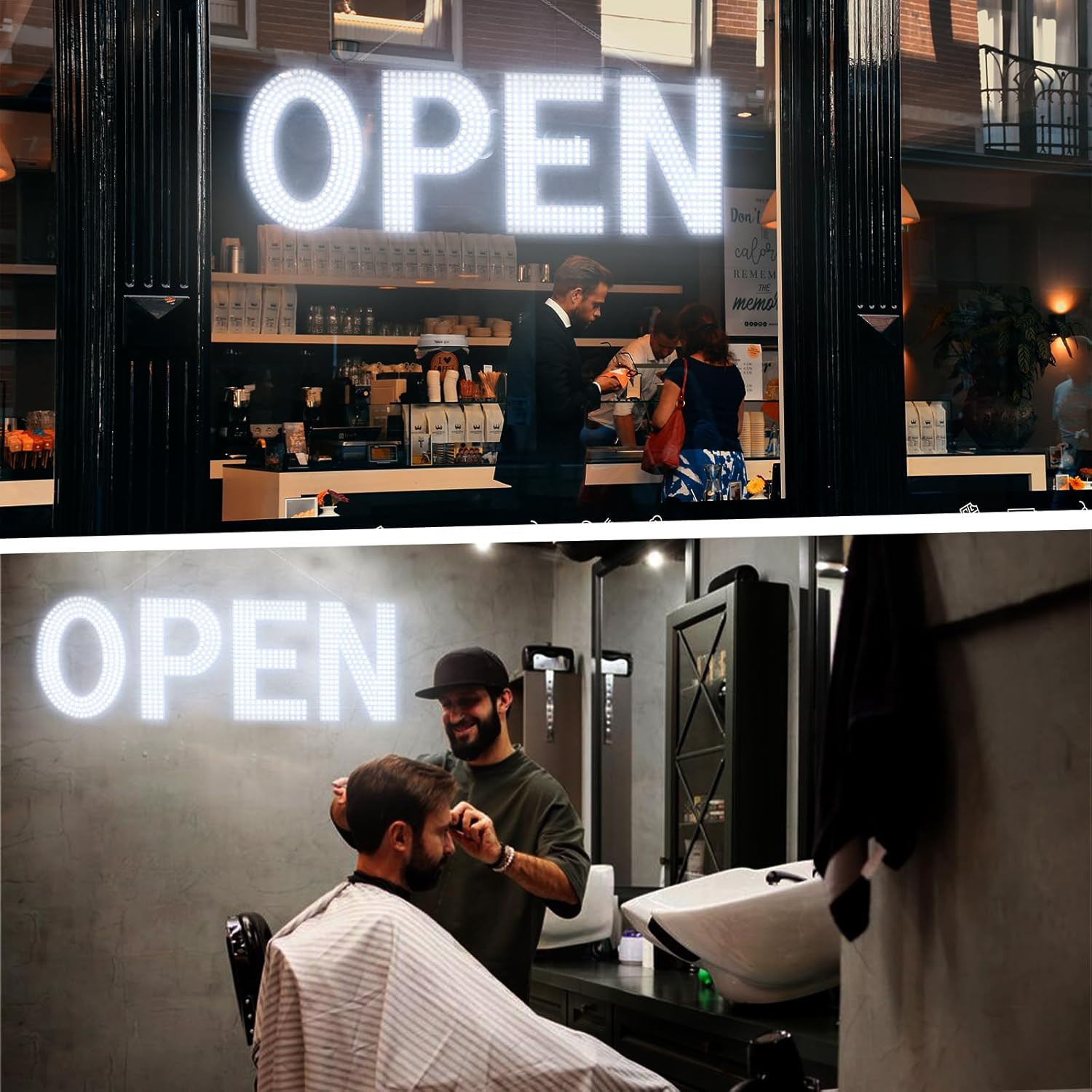 LED Open Signs for Business, 40&Prime;X14&Prime; Dimmable Large LED Open Light up Sign with