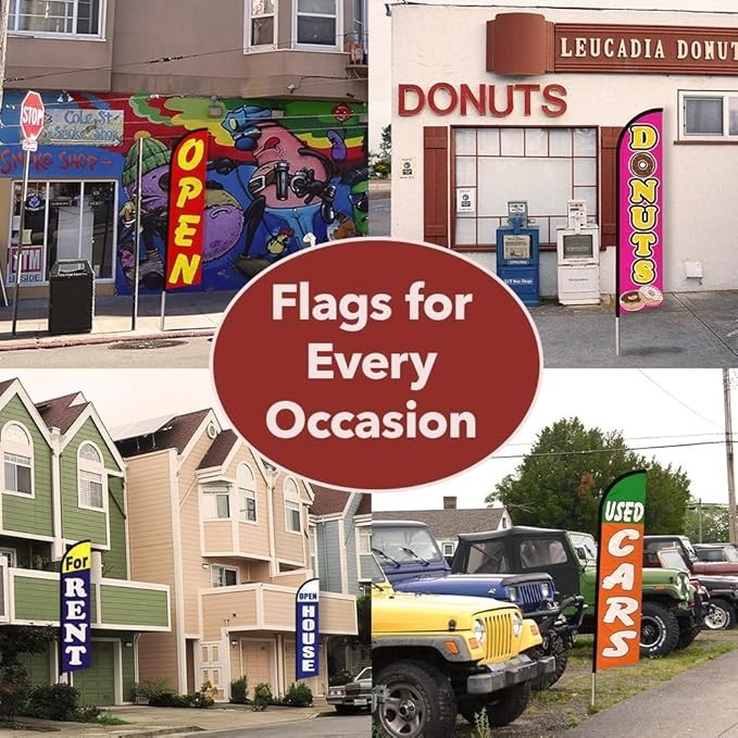 Food Advertising Swooper Feather Flutter Flag Concessions Restaurant
