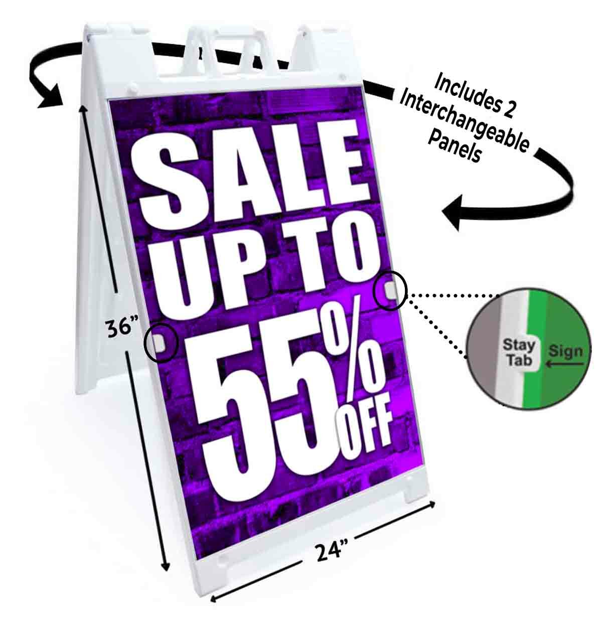 SALE UP TO 55% OFF Signicade 24×36 Aframe Sidewalk Sign Banner Decal DISCOUNT