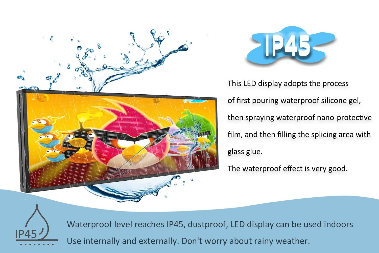 P5 Programmable Scrolling LED Business Sign 39&Prime;x14&Prime; Outdoor Waterproof IP65 W…