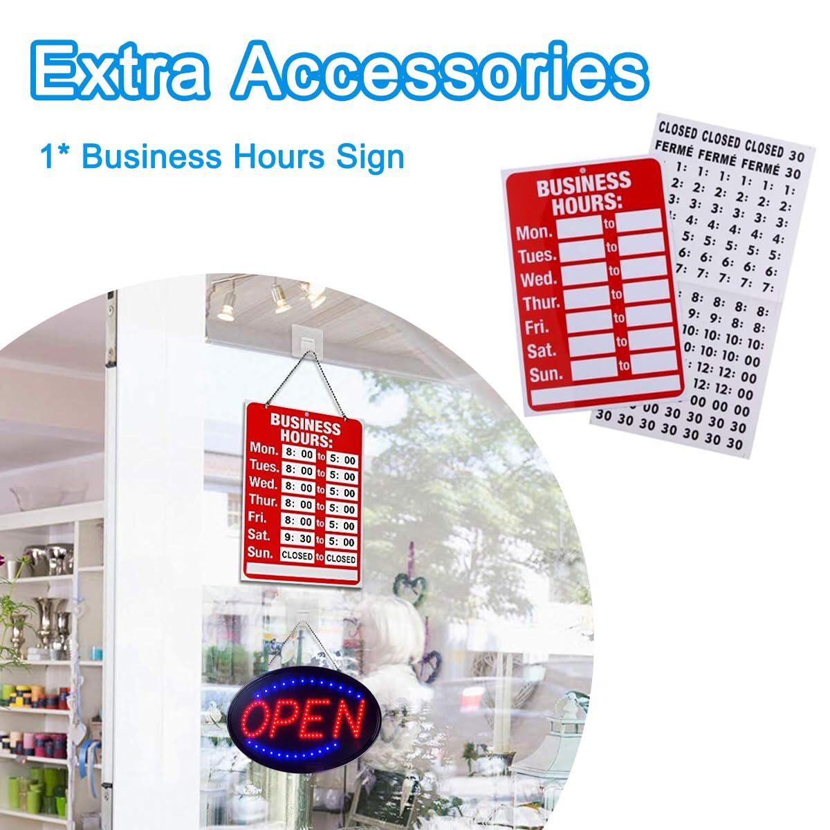 LED Open Sign, High Visibility Advertisement Board Bright Electric Display Si…