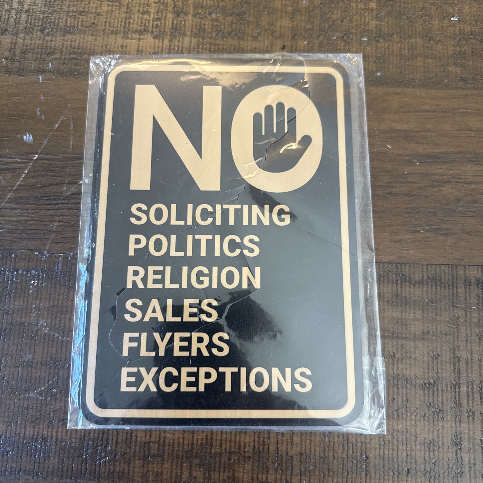 Portrait Round No Sales No Religion No Flyers No Soliciting 5&Prime; X 7&Prime;
