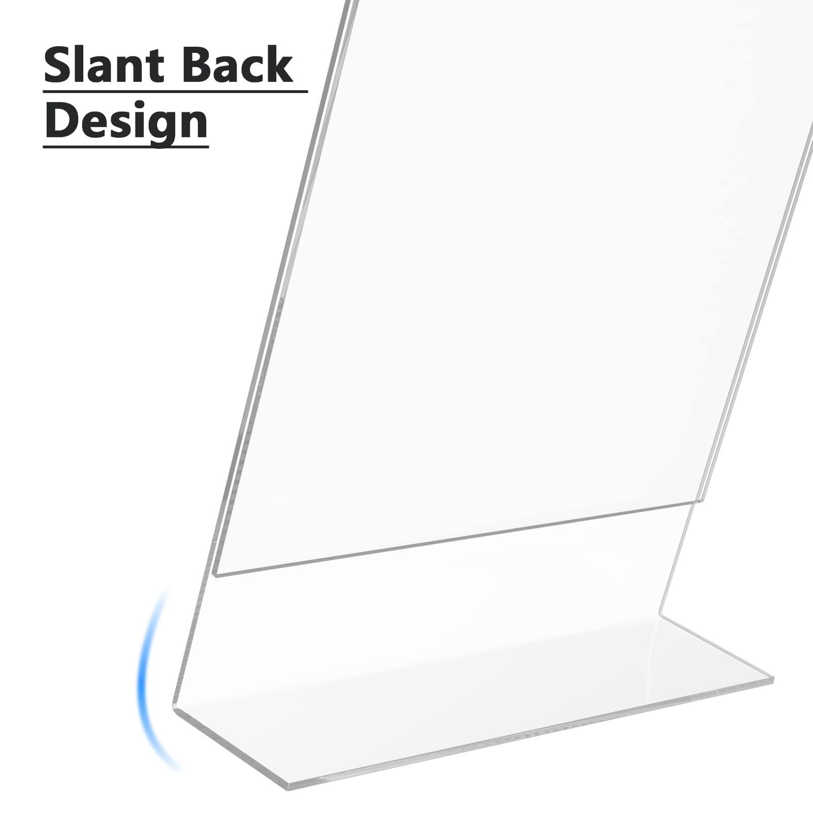 MaxGear Acrylic Sign Holder 8.5 x 11 Inches, Clear 12 Pack,