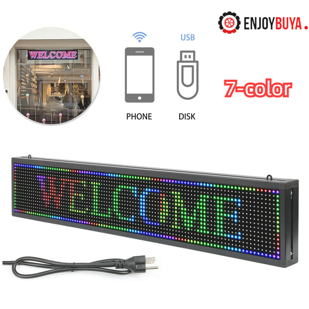 40&Prime;X8&Prime; LED Scrolling Sign Programble Digital Advertising 7-Color Display Board