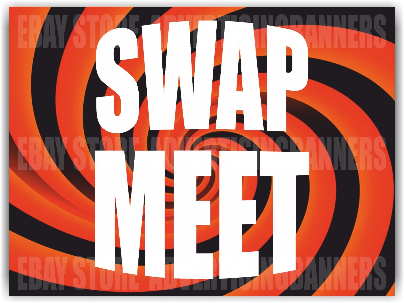 SWAP MEET Yard Sign with H-Stakes Flea Market Antique Outdoor Mall Bazaar