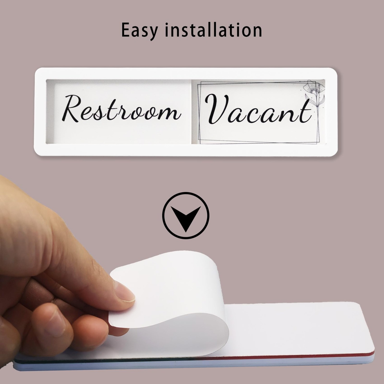 Vacant Occupied Bathroom Sign Slider Privacy Indicator Home Office Hotel 6.7×2