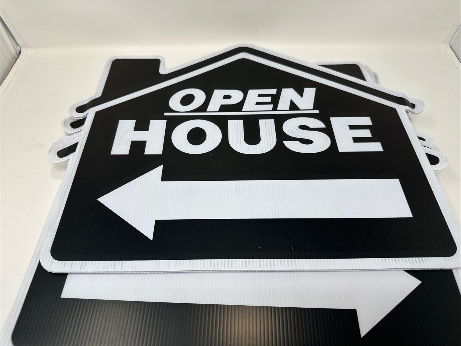 Lot Of 11 Open House Signs 15.5” X 14&Prime; Double Sided Real Estate Signs