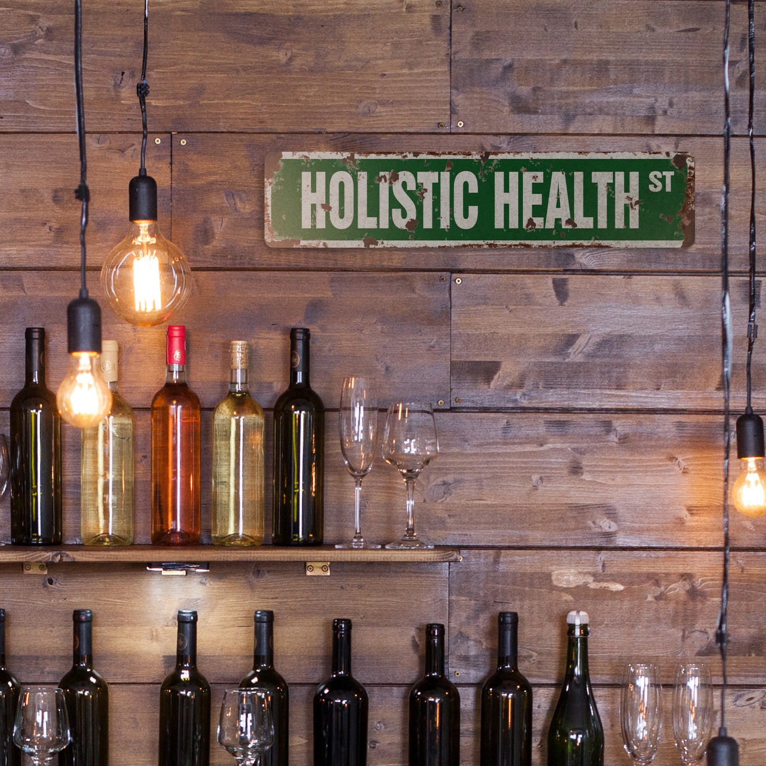 HOLISTIC HEALTH Vintage Style Street Sign alternative medicine medical therapy