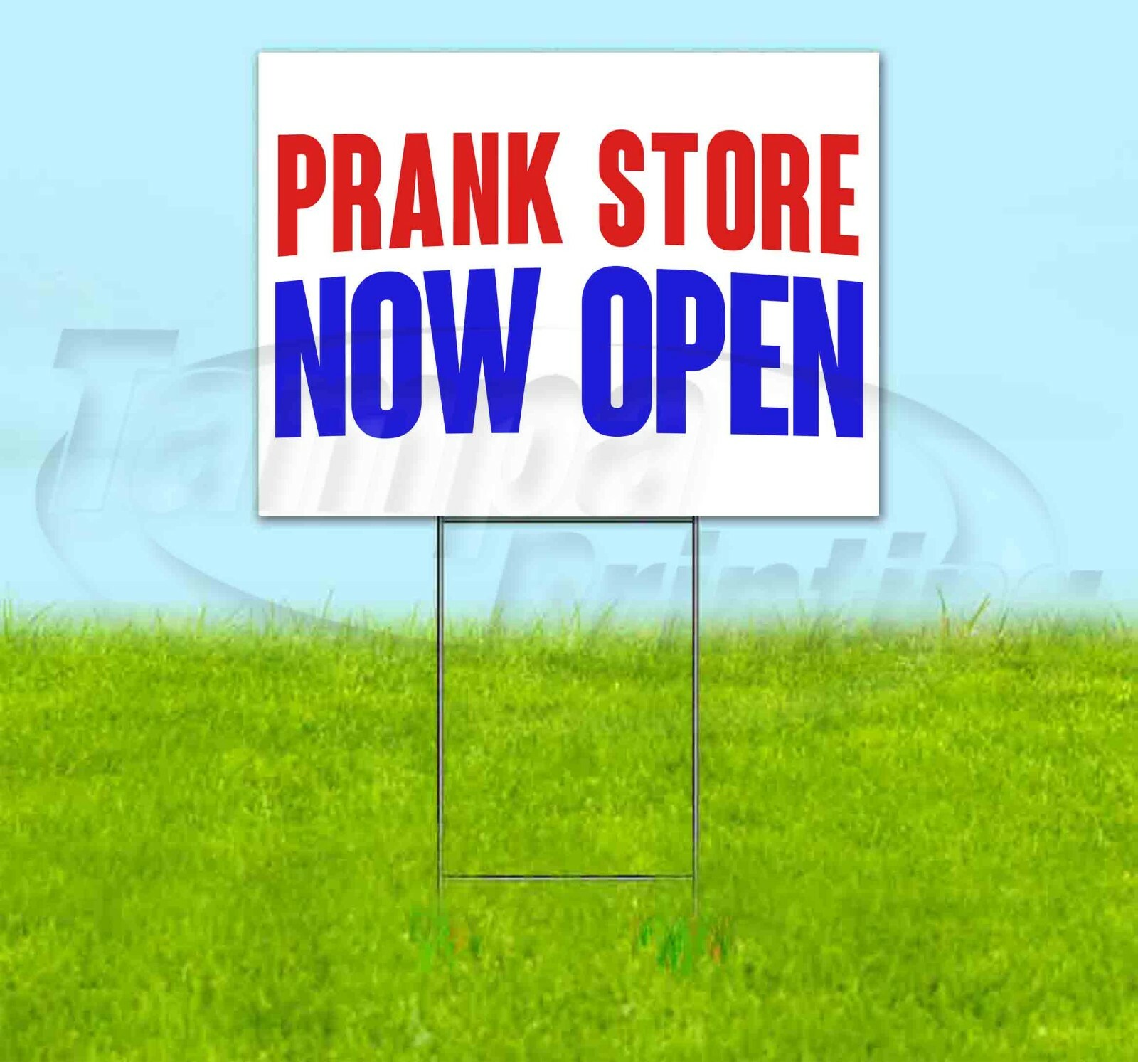 PRANK STORE NOW OPEN Yard Sign Corrugated Plastic Bandit Lawn Decorations USA