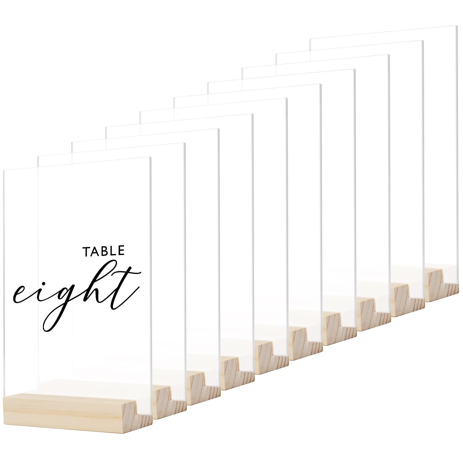 Frosted Acrylic Sign with Wood Stand-10 Pack 5×7 Inch Frosted Acrylic Sheets …
