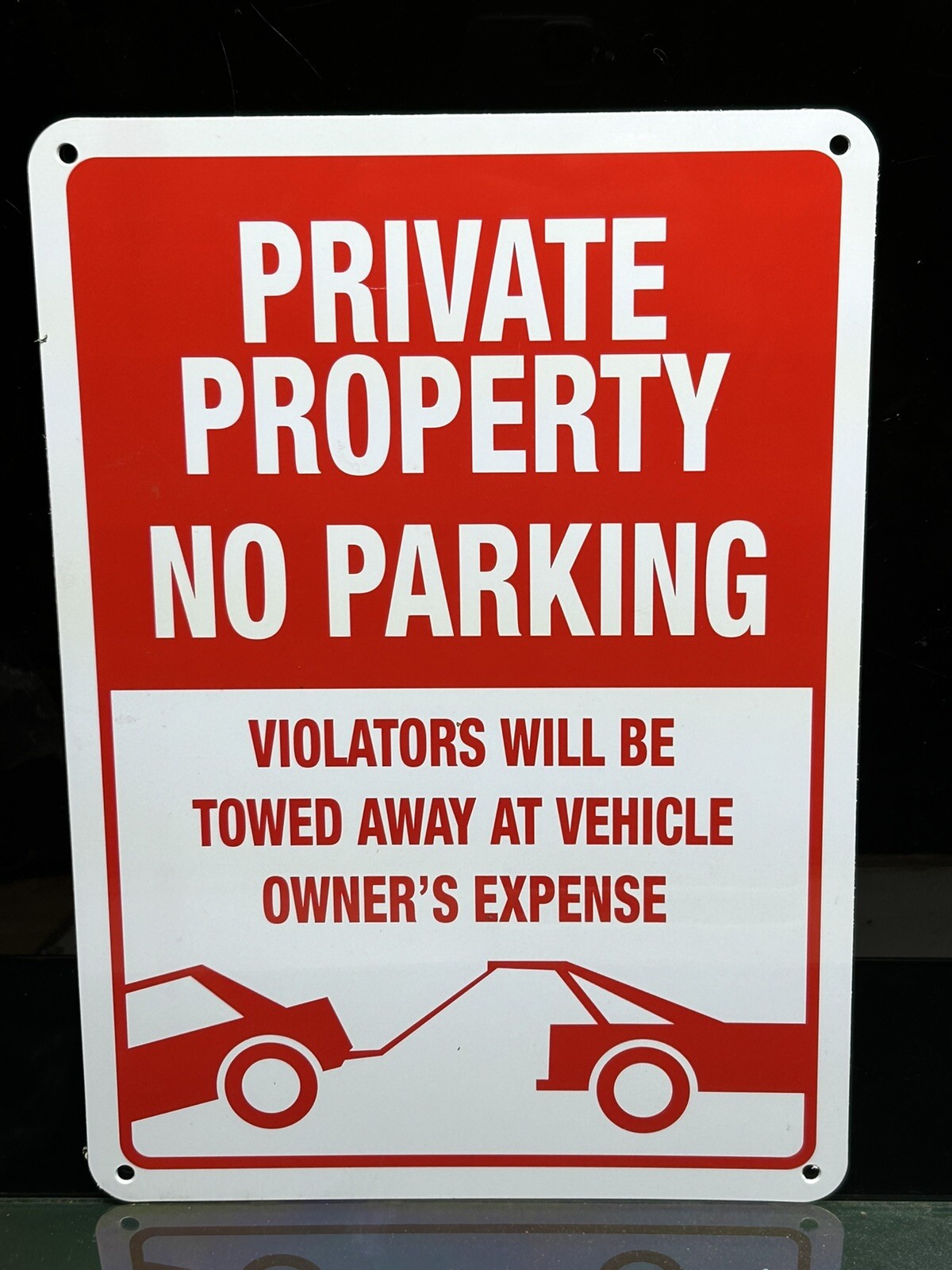 Private Property No Parking Violators will be towed away at owners expense sign