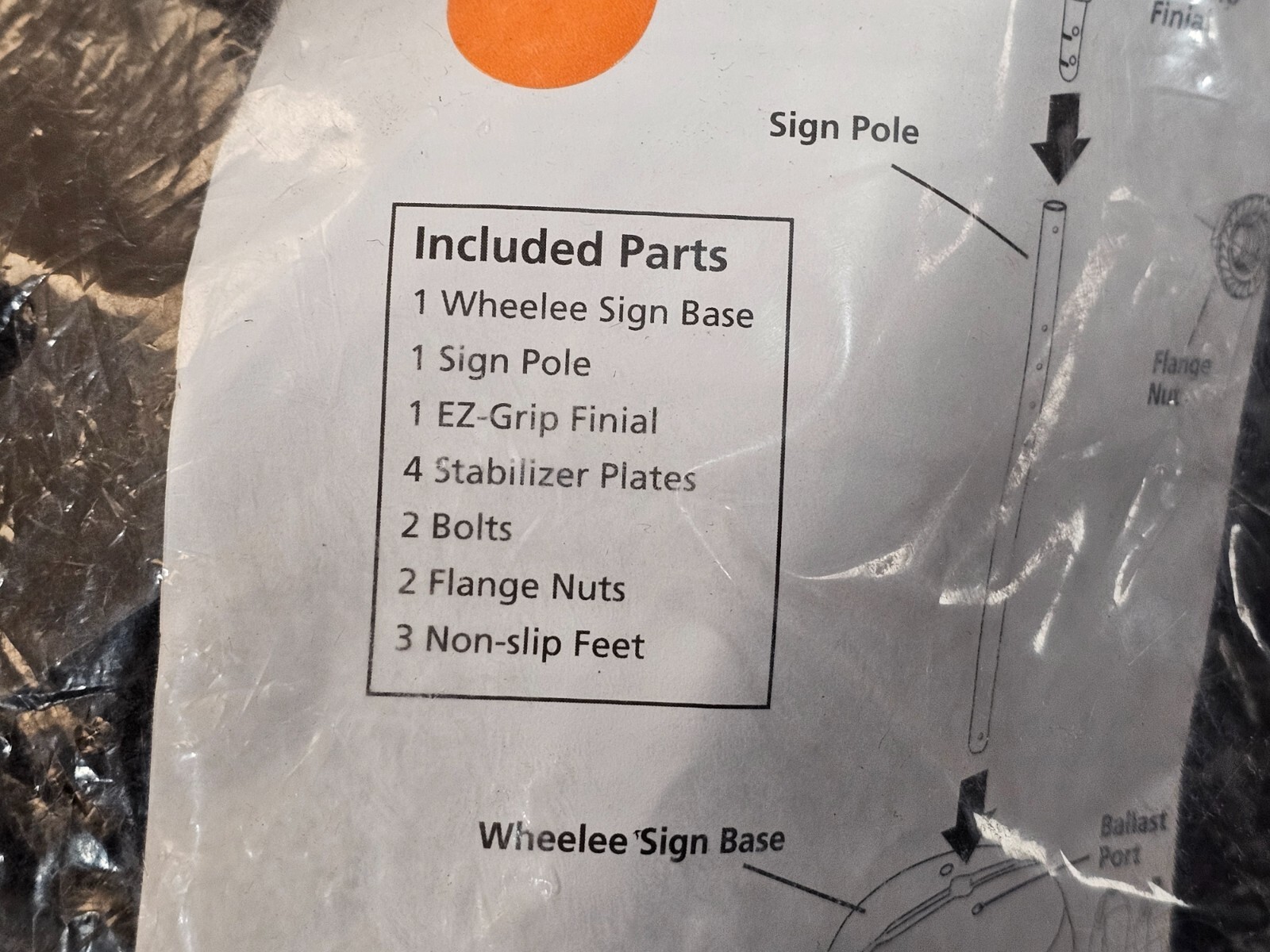 Uline H-4592-BASE Portable Sign Base Heavy-Duty Plasticm Black *BASE ONLY*