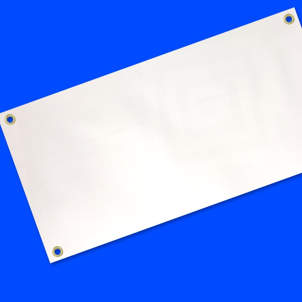 4 Less Co 2×10 Feet Blank Vinyl Banner White Sign with Grommets