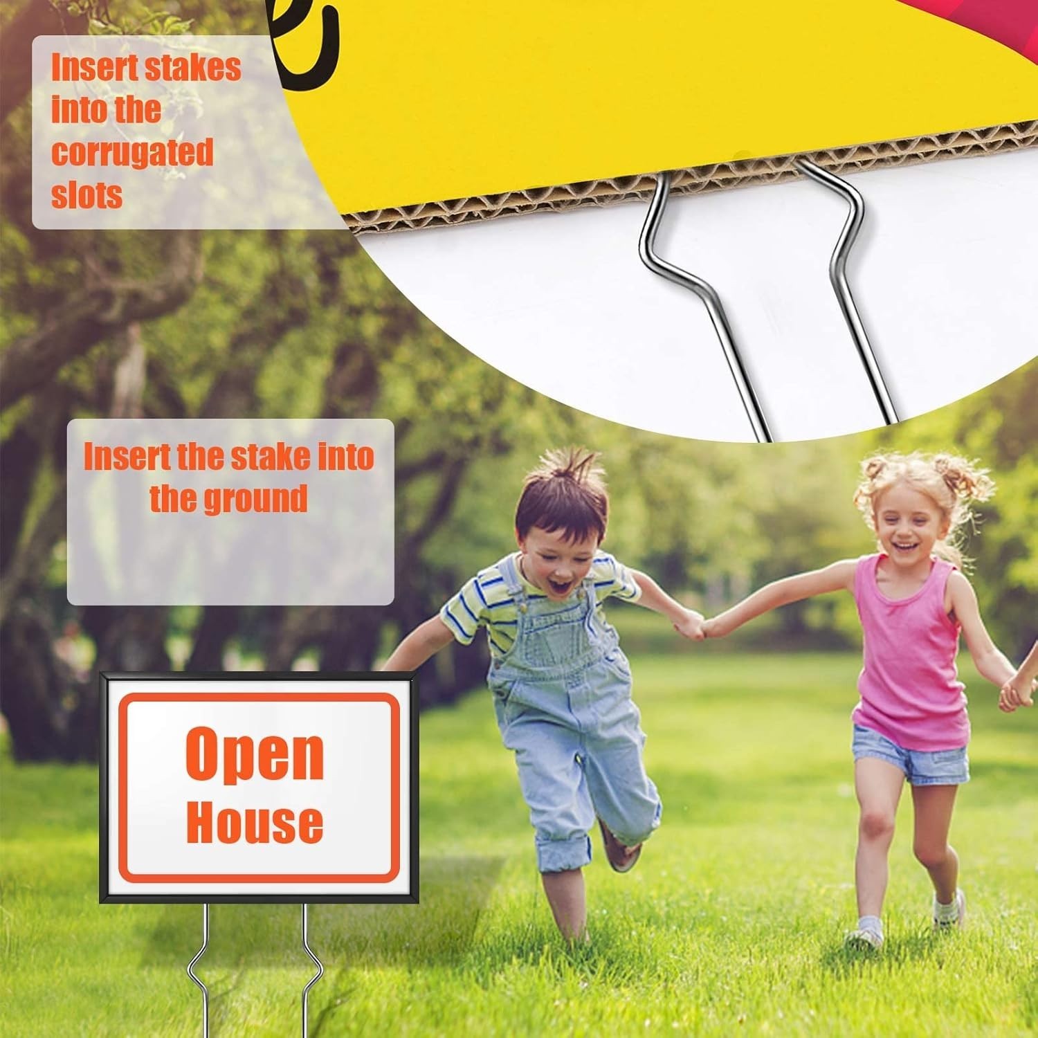 18-Pack Heavy Duty Stainless Steel Yard Sign Stakes – Adjustable 13 » Holders