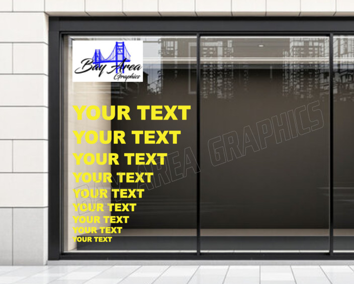 Vinyl Window Lettering Custom Business Name Sign Storefront Decal