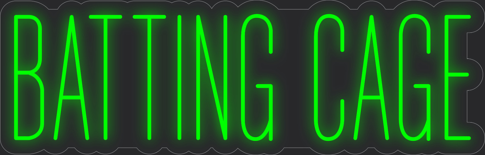 Batting cage Neon LED Sign Business Wall Decor Lighted Store Sign 36 x 11 in.