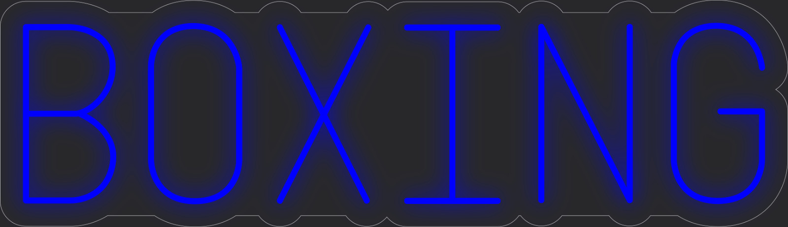 Boxing Neon LED Sign Business Wall Decor Lighted Store Sign 36 x 11 in.