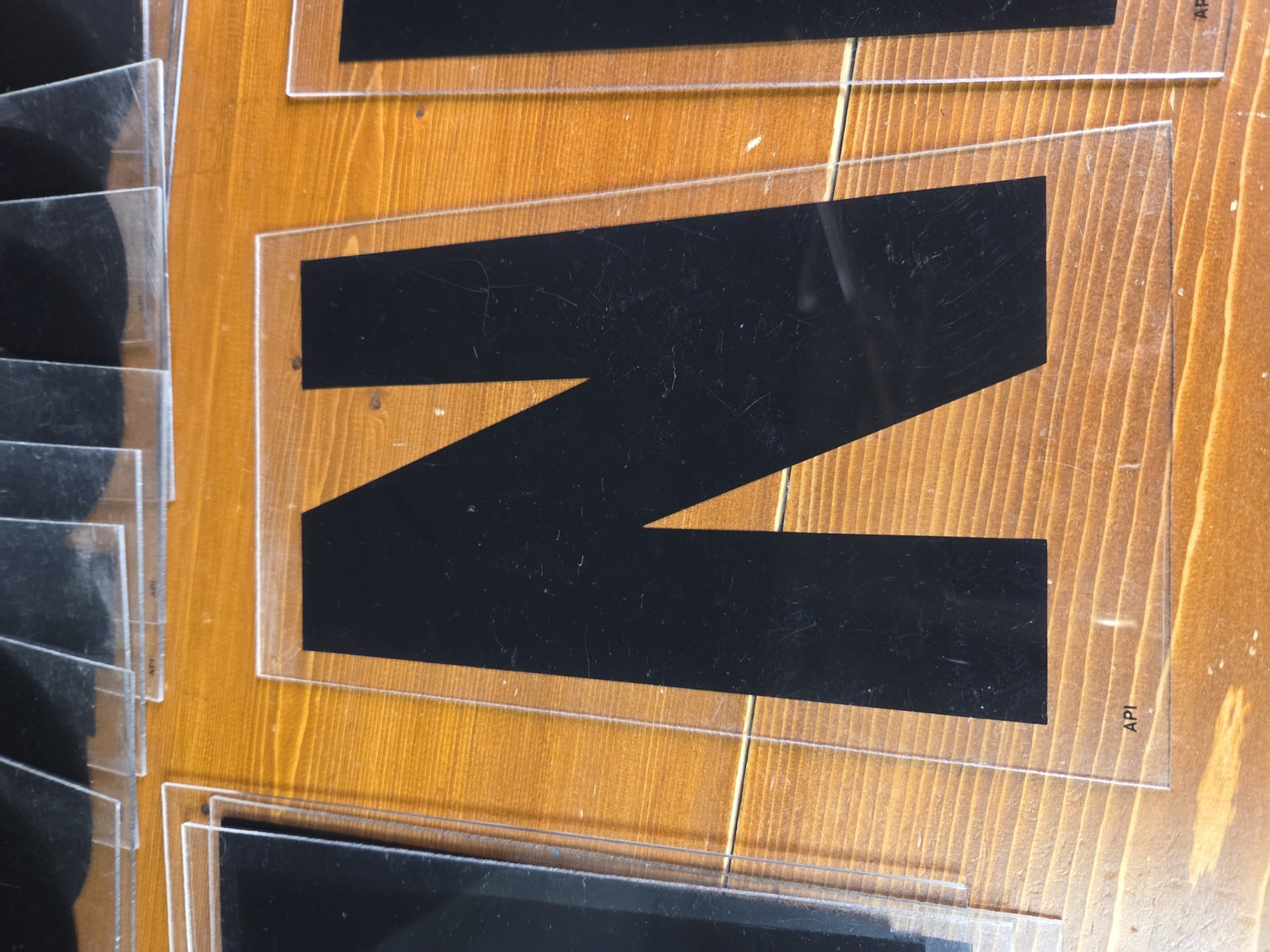 38 Vintage Plastic 9&Prime; Marquee Mixed Letters For Outdoor Sign Black Used