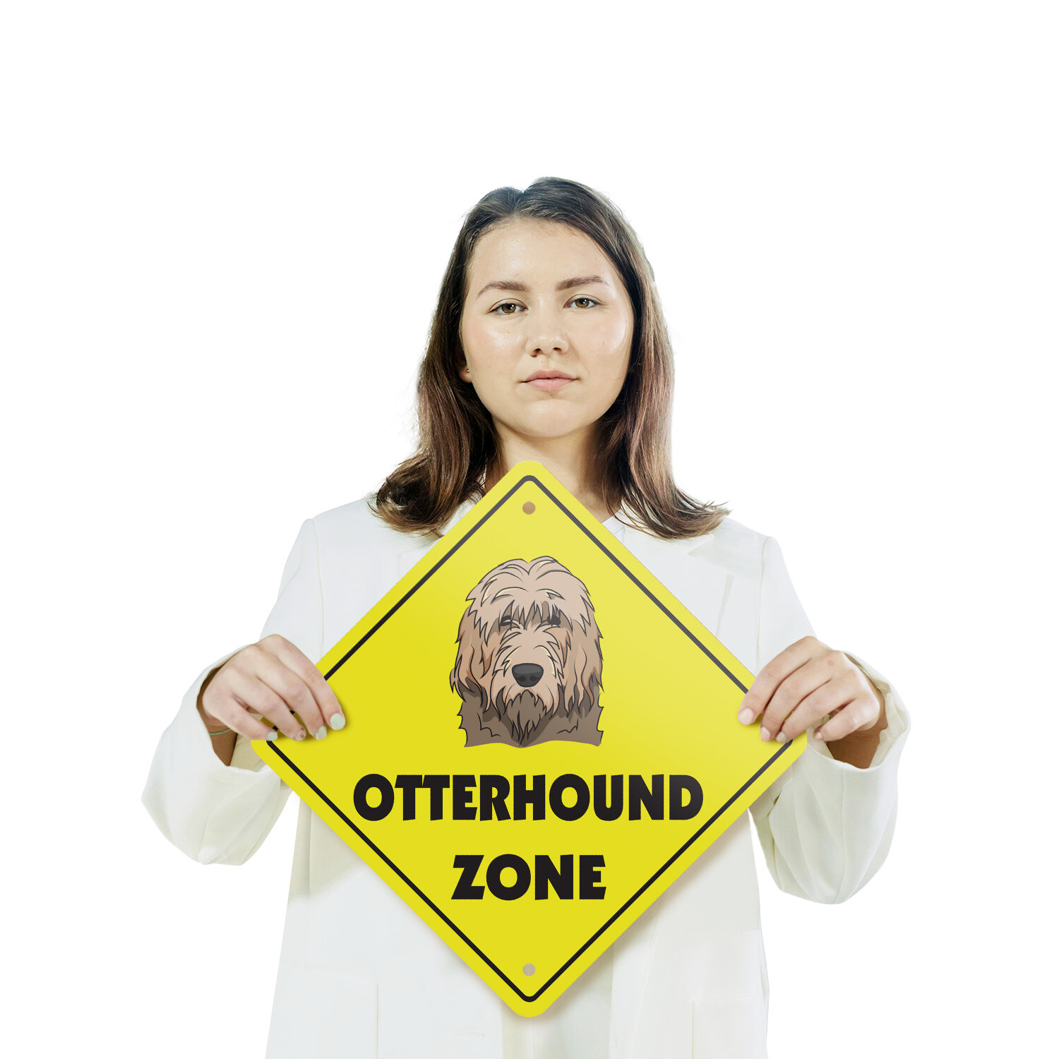 Otterhound Plastic Street Sign Crossing Xing Gift Novelty Funny