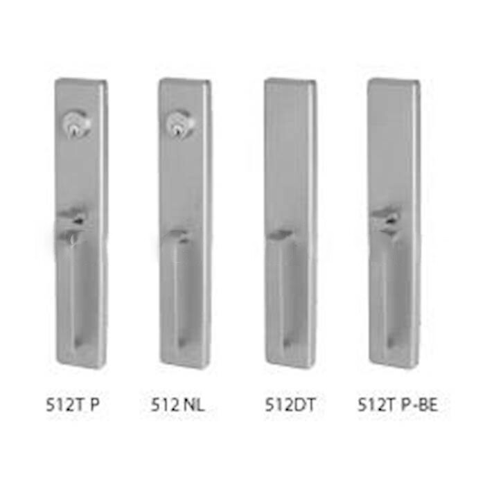 Thumb Piece Exit Device Trim with Key Locks or Unlocks Satin Chrome Finish