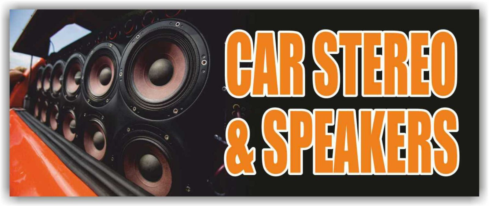 Car Stereo Speakers Advertising Banner Vinyl Mesh Sign Flag Service Audio Auto