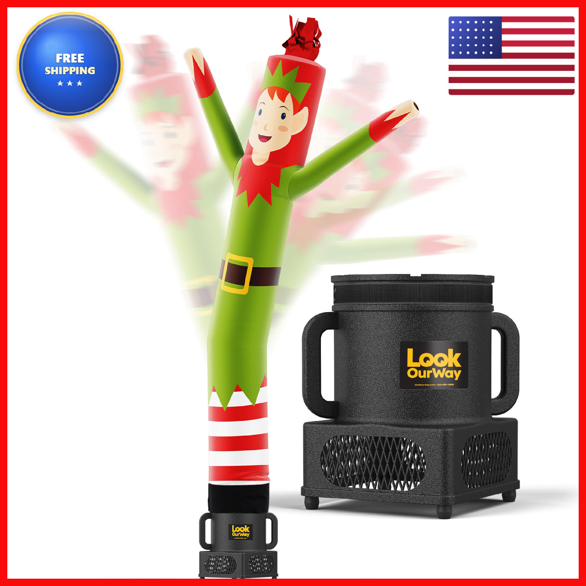 Lookourway Air Dancers Inflatable Tube Man 7Ft Tall Set Waving Inflatables Tube