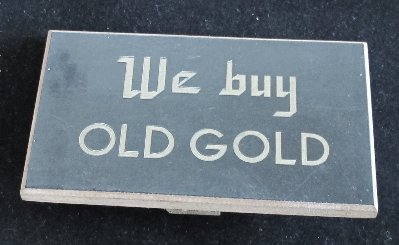 Standing WOOD SIGN – WE BUY OLD GOLD – Used Jeweler Jewelry Store or Retailer