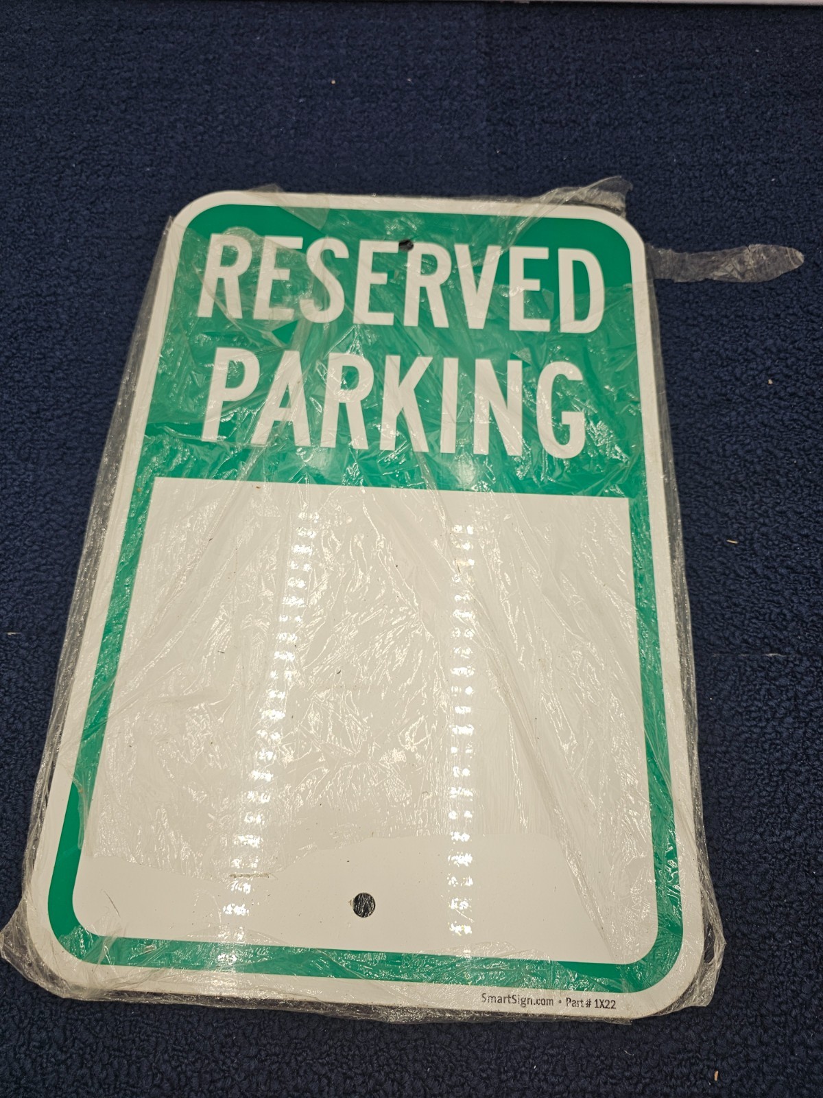 (QTY 2) SmartSign 1X22 Blank Reserved Parking Write-On Sign Metal 12&Prime; x 18&Prime;,
