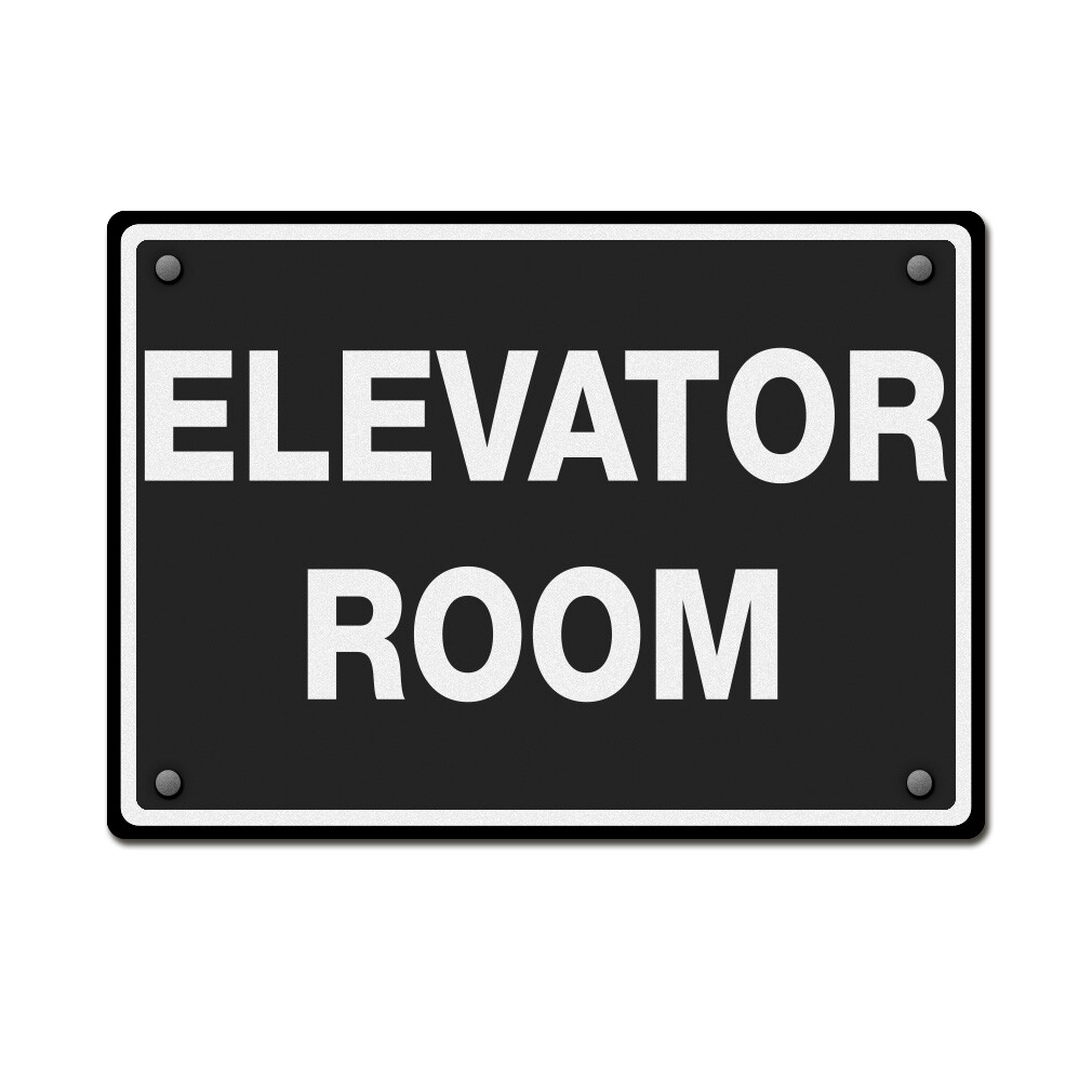 Horizontal Metal Sign Elevator Room Tactile Business Weatherproof Street Signage