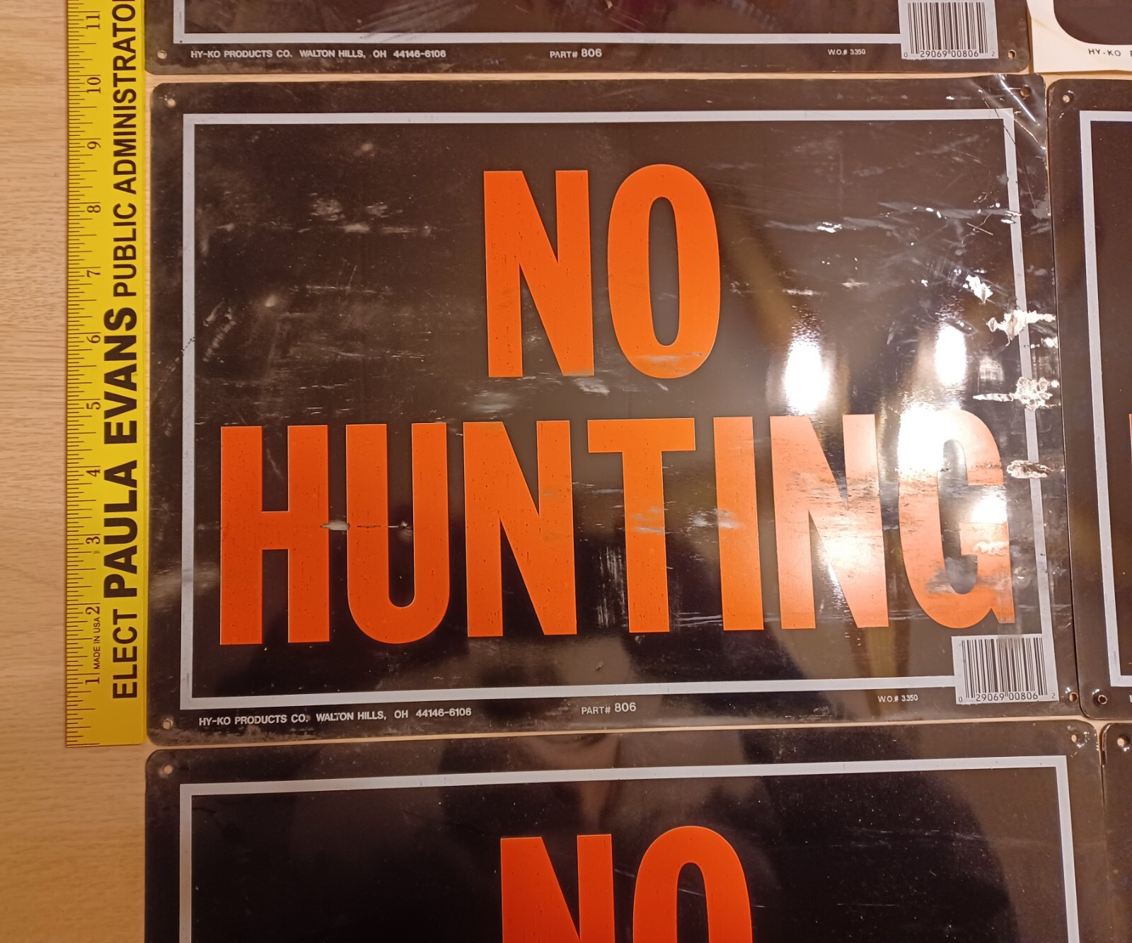 Lot of 13 HY-KO Products  »NO HUNTING/TRESPASSING Metal(10) & Plastic Signs(3)
